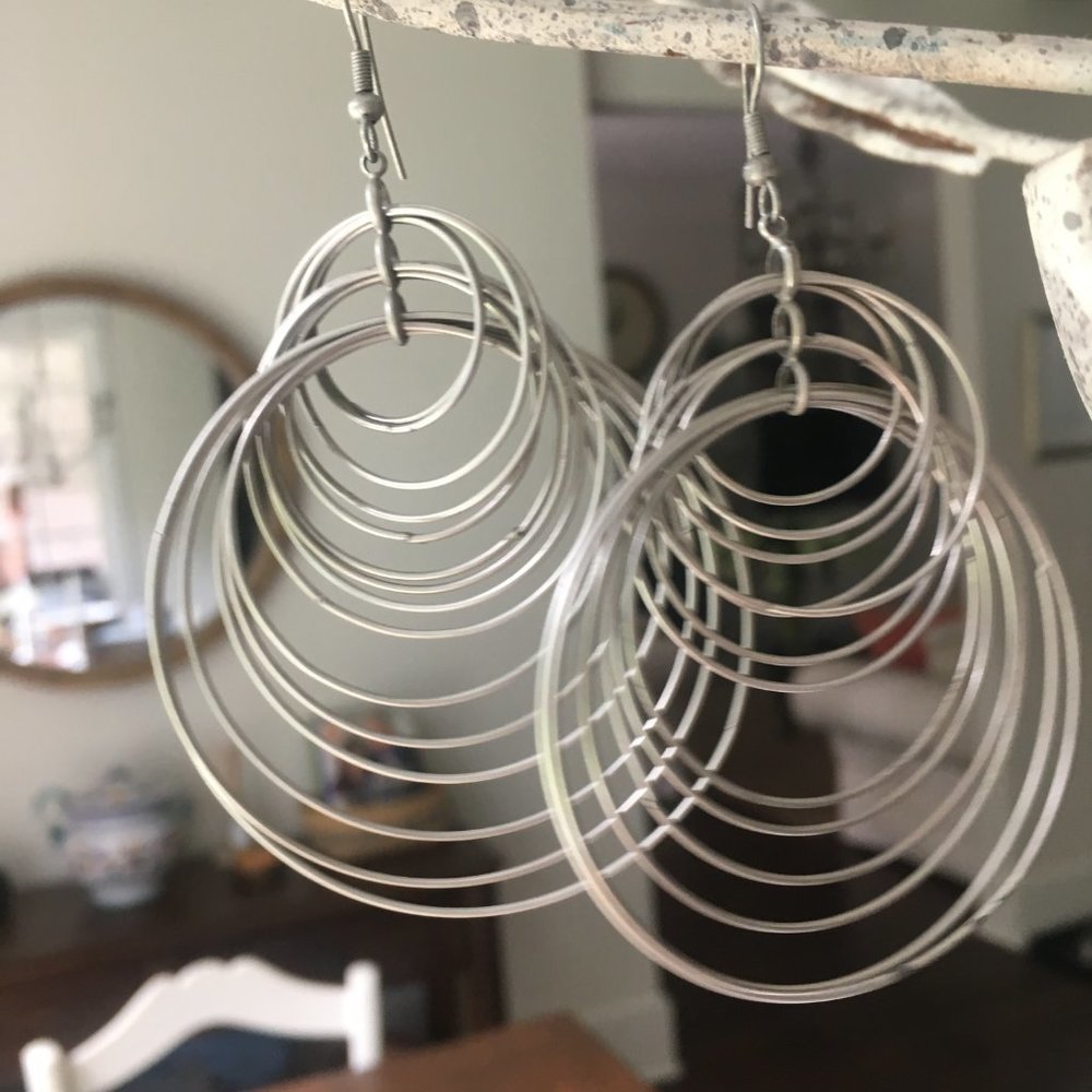 Fabulous metal dangle earrings